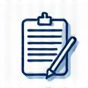 Icon representing filling a form